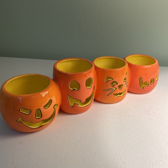 The White Barn Candle Co Pumpkin Jack O Lanterns Boo Votive Candle Holder - Picture 6 of 11